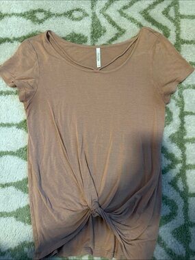 Mauve Knot-Front Women's Top